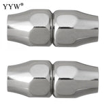 10pcs Stainless Steel Magnetic Clasp Curved Leather Cord Clasps