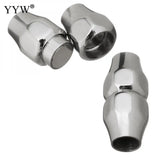 10pcs Stainless Steel Magnetic Clasp Curved Leather Cord Clasps