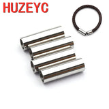 10pcs Stainless Steel Magnetic Clasp Cylinder Leather Cord Clasps