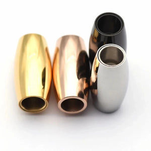 10pcs Stainless Steel Magnetic Clasps 3mm-6mm Hole for Leather Cord Bracelet DIY