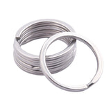 10pcs Stainless Steel Keychain Key Ring Split Rings Spring Circle