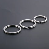 10pcs Stainless Steel Keychain Key Ring Split Rings Spring Circle