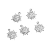 10pcs Stainless Steel Moon Sun Charms DIY Jewelry Crafts Supplies