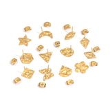 10pcs Stainless Steel Disc Earring Post Loop Plate Base DIY Earring Making