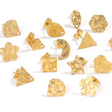 10pcs Stainless Steel Disc Earring Post Loop Plate Base DIY Earring Making