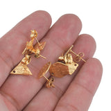 10pcs Stainless Steel Disc Earring Post Loop Plate Base DIY Earring Making