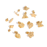 10pcs Stainless Steel Disc Earring Post Loop Plate Base DIY Earring Making