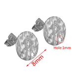 10pcs Stainless Steel Disc Earring Post Loop Plate Base DIY Earring Making