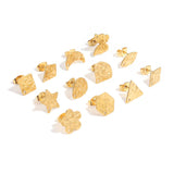 10pcs Stainless Steel Disc Earring Post Loop Plate Base DIY Earring Making