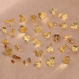 10pcs Stainless Steel Disc Earring Post Loop Plate Base DIY Earring Making
