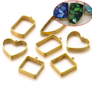10pcs Heart Square Silicone Mold Earrings