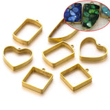 10pcs Heart Square Silicone Mold Earrings