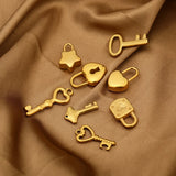 10pcs Stainless Steel Pendant Charms Key Heart Star for Diy Jewelry Making