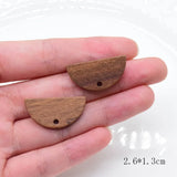 10pcs Stainless Steel Pin Wood Earring Findings Round Squre Star Oval