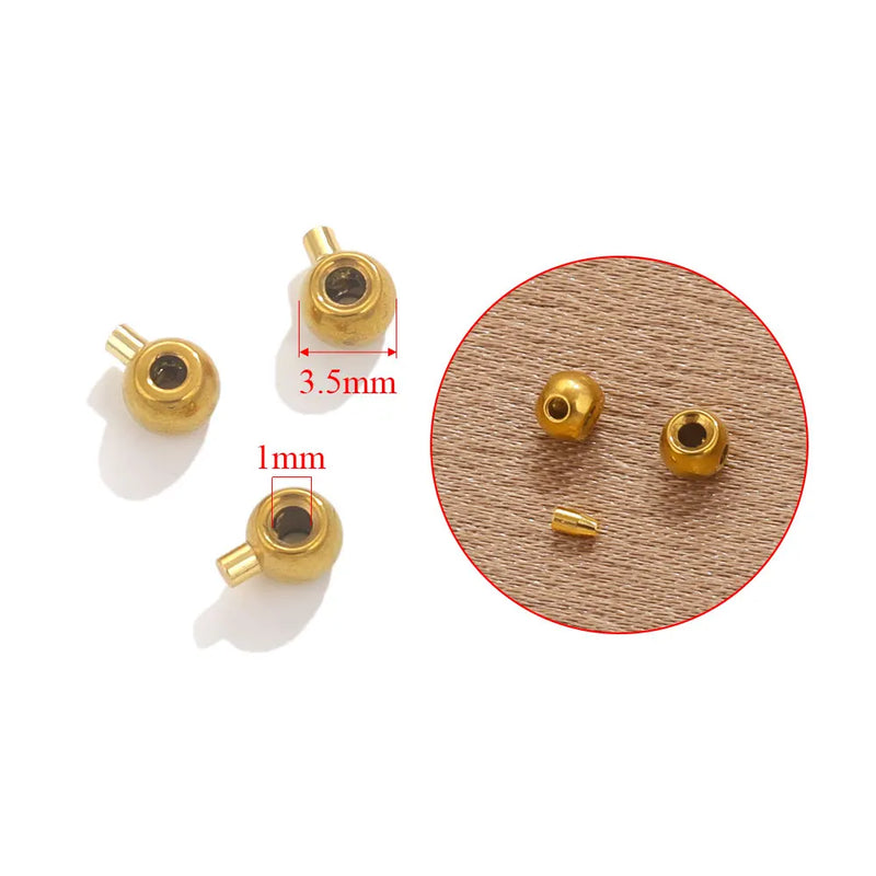 10pcs Stainless Steel Stopper Spacers Beads for Jewelry Making DIY Bracele