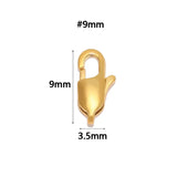 10pcs Stainless Steel Lobster Clasps DIY Connectors Key Chains