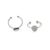 10pcs Stainless Steel Ring Base 8mm Blanks Tary Base Bezels For Rings Making