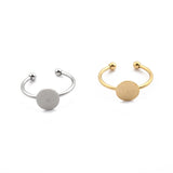 10pcs Stainless Steel Ring Base 8mm Blanks Tary Base Bezels For Rings Making