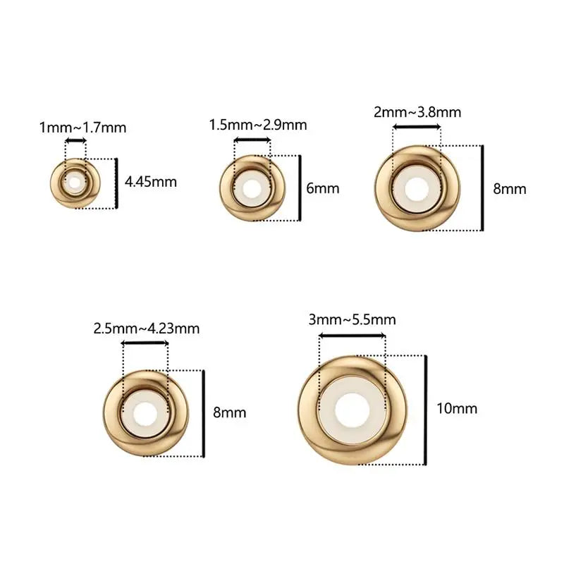 10pcs Stainless Steel Spacer Stopper Beads for DIY Jewelry