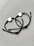 10pcs Stainless Steel Round Blanks Tags Charms Rope Bracelets