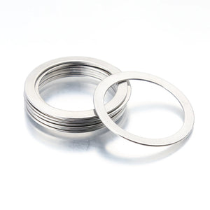 10pcs Stainless Steel Round Hoop Connectors Necklace Pendant Choker Ring DIY