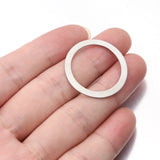 10pcs Stainless Steel Round Hoop Connectors Necklace Pendant Choker Ring DIY