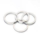 10pcs Stainless Steel Round Hoop Connectors Necklace Pendant Choker Ring DIY