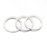 10pcs Stainless Steel Round Hoop Connectors Necklace Pendant Choker Ring DIY