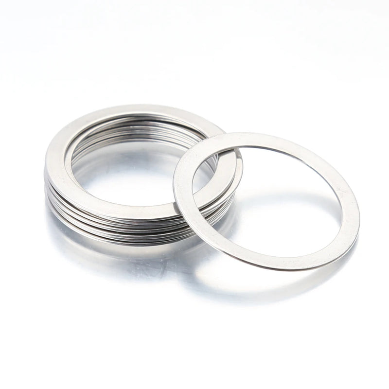 10pcs Stainless Steel Round Hoop Connectors Necklace Pendant Choker Ring DIY