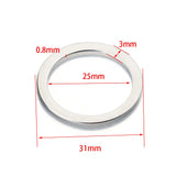 10pcs Stainless Steel Round Hoop Connectors Necklace Pendant Choker Ring DIY