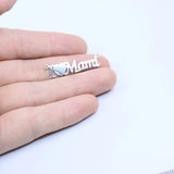 10pcs Stainless Steel Mama MOM Jewelry Charms Pendant DIY Handcraft