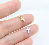 10pcs Stainless Steel Mini Cross Charms Pendant DIY Jewelry Accessory