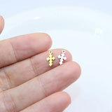 10pcs Stainless Steel Mini Cross Charms Pendant DIY Jewelry Accessory