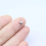 10pcs Stainless Steel Star Charms Pendant DIY Handcraft Jewelry Accessory
