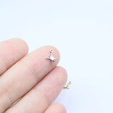 10pcs Stainless Steel Star Charms Pendant DIY Handcraft Jewelry Accessory