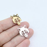 10pcs Stainless Steel Wolf Jewelry Charms Pendant DIY Handcraft