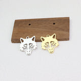 10pcs Stainless Steel Wolf Jewelry Charms Pendant DIY Handcraft