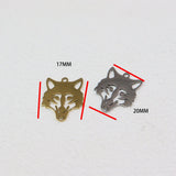10pcs Stainless Steel Wolf Jewelry Charms Pendant DIY Handcraft