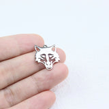 10pcs Stainless Steel Wolf Jewelry Charms Pendant DIY Handcraft