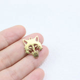 10pcs Stainless Steel Wolf Jewelry Charms Pendant DIY Handcraft