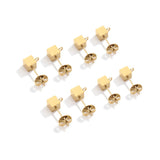 10pcs PVD 18k Plated Earring Post Stud with Loop