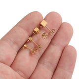 10pcs PVD 18k Plated Earring Post Stud with Loop