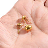 10pcs Stainless Steel Stud Earrings Base 6/8/10mm