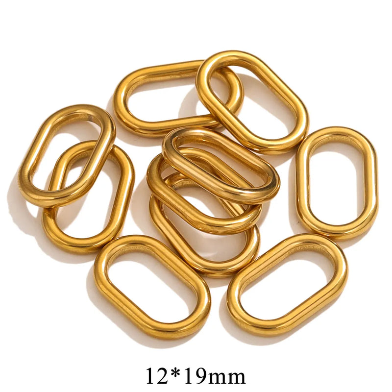 10pcs Stainless Steel Bezel Charm Earring Connectors for DIY Jewelry