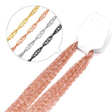 10pcs Thin Stainless Steel Water Wave Necklace Chain 4 Colors with Lobster Clasp