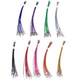 10pcs Stainless Steel Wire Keychain Ring Keyring Circle Rope Cable Loop