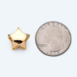 10pcs Star Leverback Ear Hooks 15mm, Brass, Earring Component Hooks