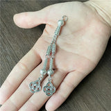 10pcs Star Moon Chinese Knot Rosary Pendant Tassel DIY Jewelry Making