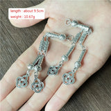 10pcs Star Moon Chinese Knot Rosary Pendant Tassel DIY Jewelry Making