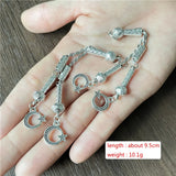 10pcs Star Moon Chinese Knot Rosary Pendant Tassel DIY Jewelry Making